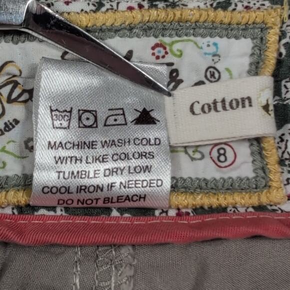 Aventura Women’s Arden V2 Capri Pants Sz 8 Khaki Cargo Pockets Roll Tab Cropped - Picture 10 of 11